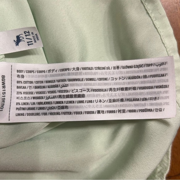 Abercrombie Kids Mint Green Sleeveless Fully Lined Linen Sheath Dress Size 11/12 - Picture 8 of 9